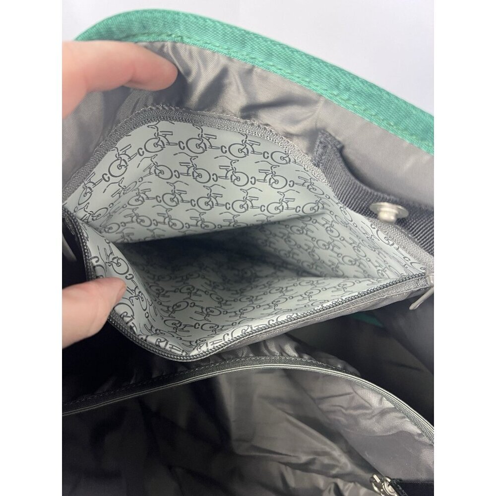 Timbuk2 patterned travel tote bag Diaper Bag Chevron Green Black - Picture 7 of 10